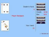 Black-Jack, простой и незамысловатый, с возможностью изменять денежную ставку