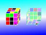 Обычный кубик-рубик с прозрачной подсказкой