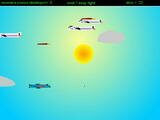 Супер пилот - это игра про летчика-камикадзе, летящего по встречной полосе нескончаемого потока вражеских истребителей.