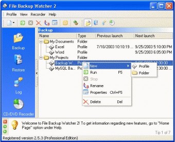 File Backup Watcher Free Edition 2.8.14