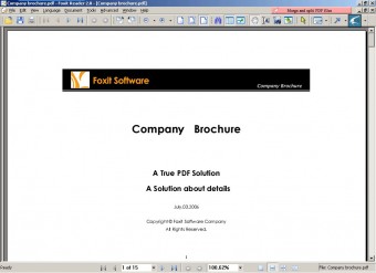 Foxit PDF Reader 2.3.2822