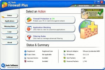 PC Tools Firewall Plus 3.0.1.14