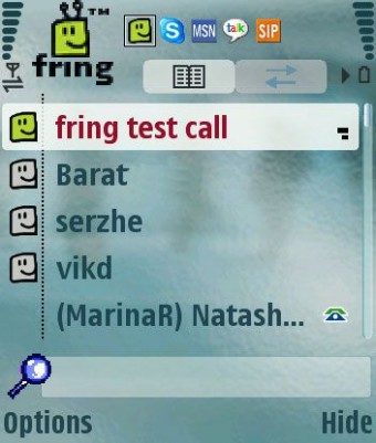 fring для Symbian 9.1 (S60 3rd edition) 3.30.6